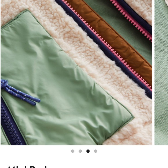 Mini Boden Kids' High Pile Fleece Hooded Jacket, Natural Borg, 6-7 - Picture 2 of 8